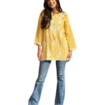 Cotton Kurta for Women – Lakhnavi Chikankari Embroidered Ladies Kurti, Stylish Girls Top, Ethnic Half Kurtas, Tunic Design Woman Kurtis
