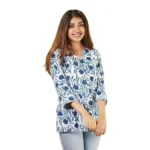 Indian Women's Tunics Tops Cotton Hand Block Printed Short Kurti Kurta Shirt Top for Women