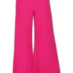 Indian Ethnic Rayon Designer Plain Casual Wear Plazo Pant for Women's (Black, Free Size)