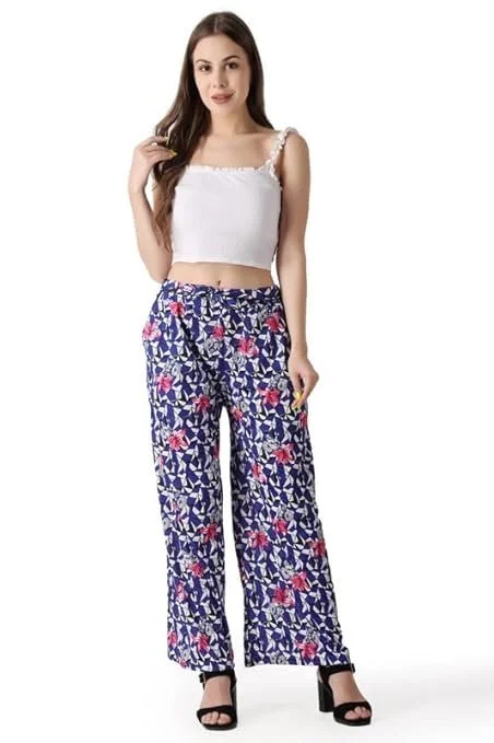512IcBLWRaL._SY679_.webp Relaxed Women Floral Printed Plazo/Trouser - Image 1