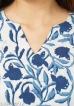 Indian Women's Tunics Tops Cotton Hand Block Printed Short Kurti Kurta Shirt Top for Women - Image 2