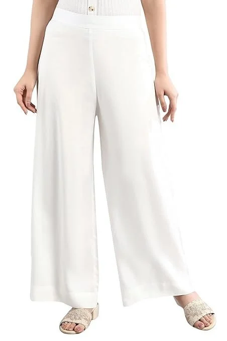 61TNdBdYq6S._SY679_.webp Strechable Palazzo Slim Fit Pants for Women | Ankle Length Palazzo Pants for Women - Image 1