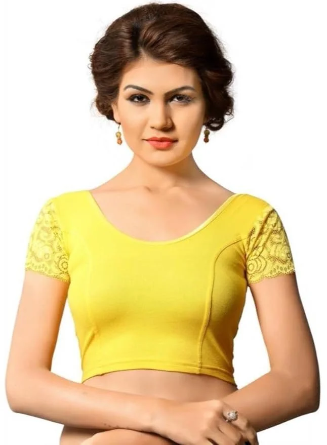61aZhMM0QTL._SY879_.webp Women's Stretchable Readymade Saree Blouse Crop Top Choli Pack of 3||Readymade||Stretchable||Festive Collection - Image 1