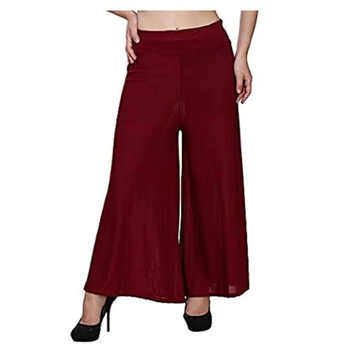 61jzul9fc0L._SX679_.webp Regular Casual Plain Palazzo for Women and Girl's (Pack of -1) - Image 1