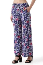 Relaxed Women Floral Printed Plazo/Trouser - Image 2